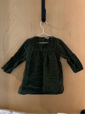 Infant 18m Emile et Ida Green corduroy dress